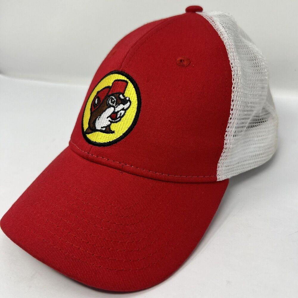 Buc-ee's Red Trucker Hat Adjustable Back Adult Cap Baseball Hat Collectable